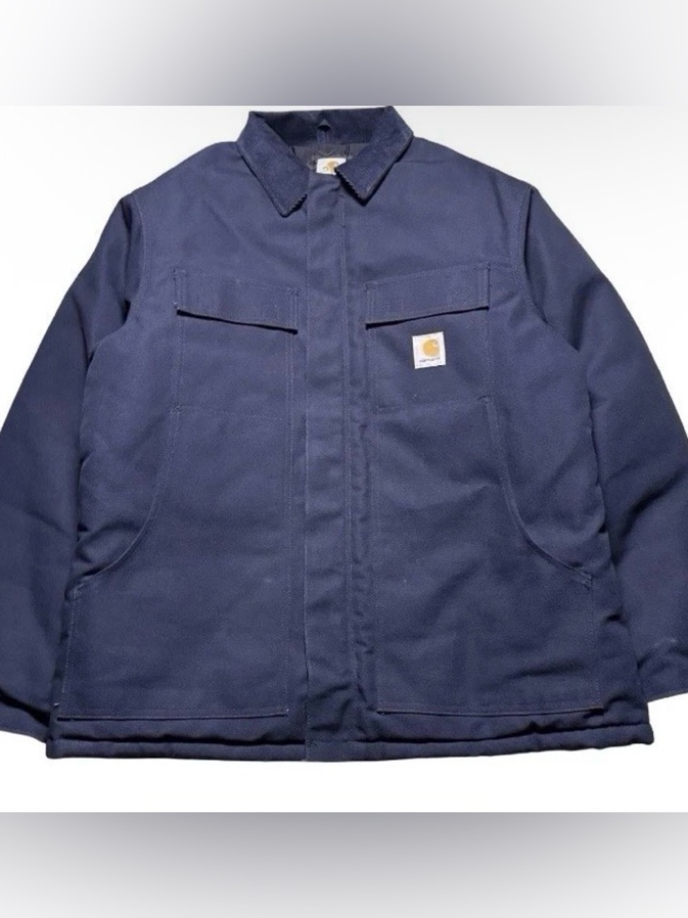 Carhartt Arctic Traditional Jacket Navy Duck Canvas Mens XL Tall Quilted